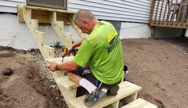 custom made wooden steps_steps and ramps contractor